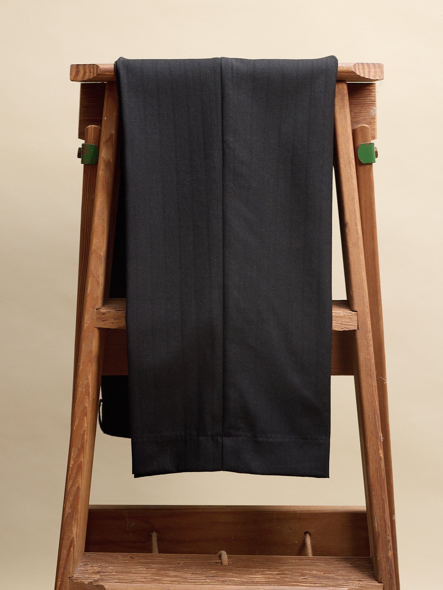 Limited Edition Agnes Italian Charcoal Pinstripe Wool Pants
