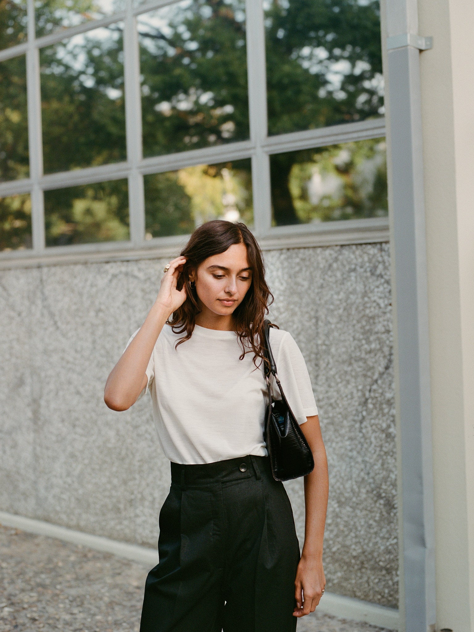 Recently Back in Stock - Jim Fine Cream Australian Merino Rib T