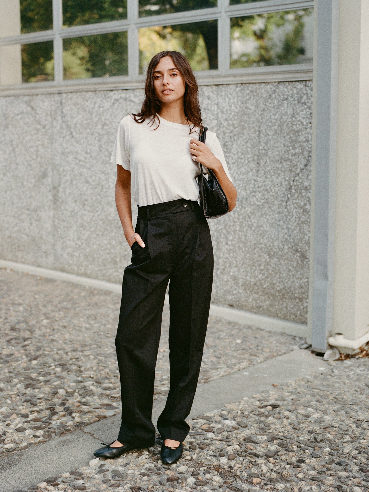 Recently Back in Stock - Jim Fine Cream Australian Merino Rib T