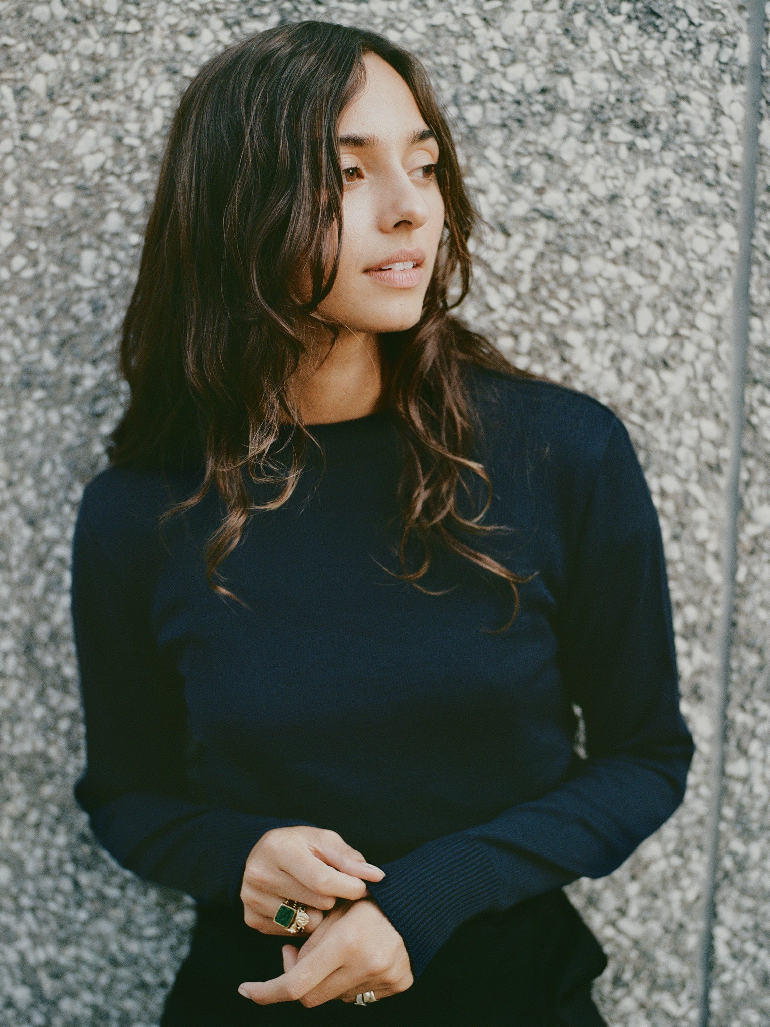 Rufus Navy Italian Merino Knit