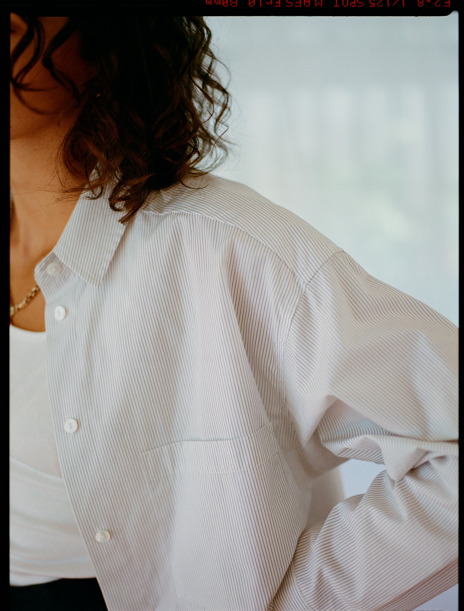 Artist Japanese White Pinstripe Cotton Shirt