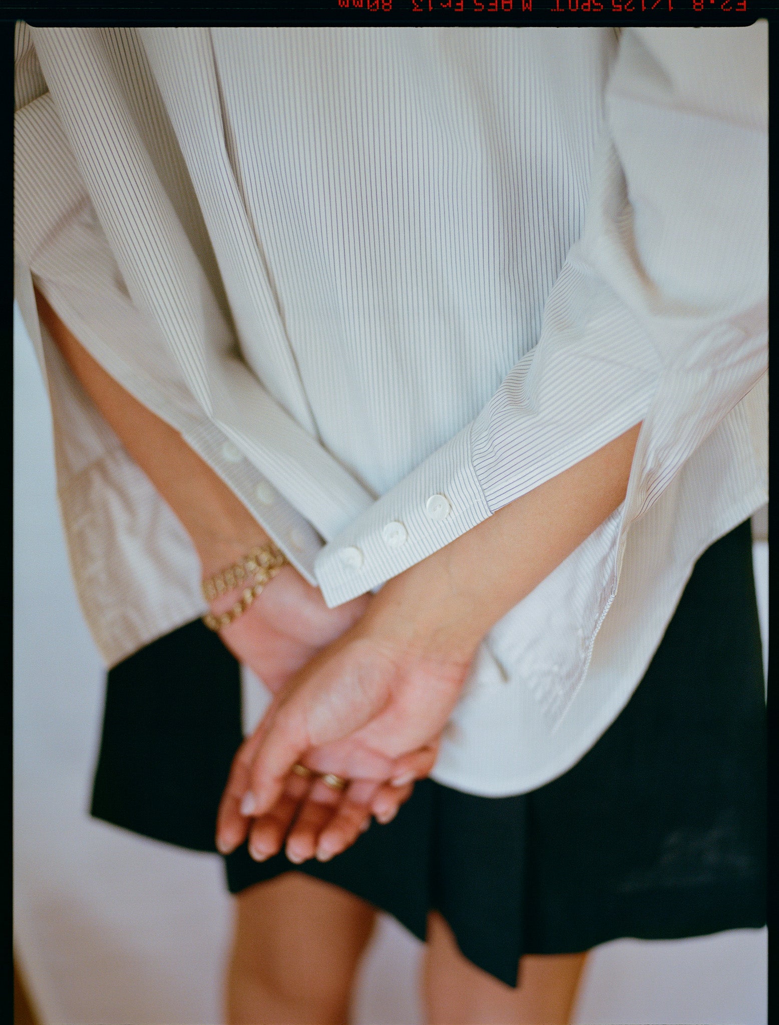 Artist Japanese White Pinstripe Cotton Shirt