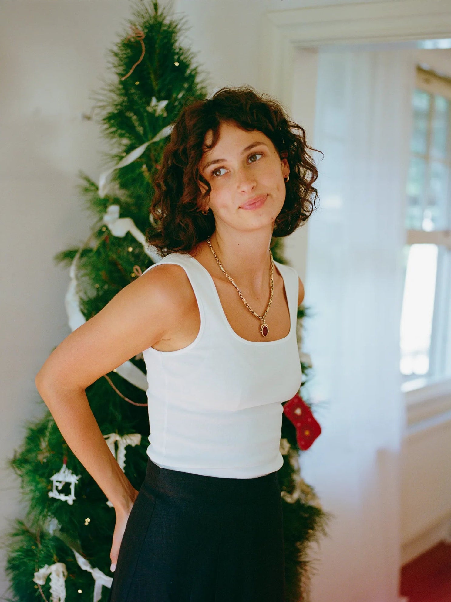 Recently in Stock - Edith White Cotton Top