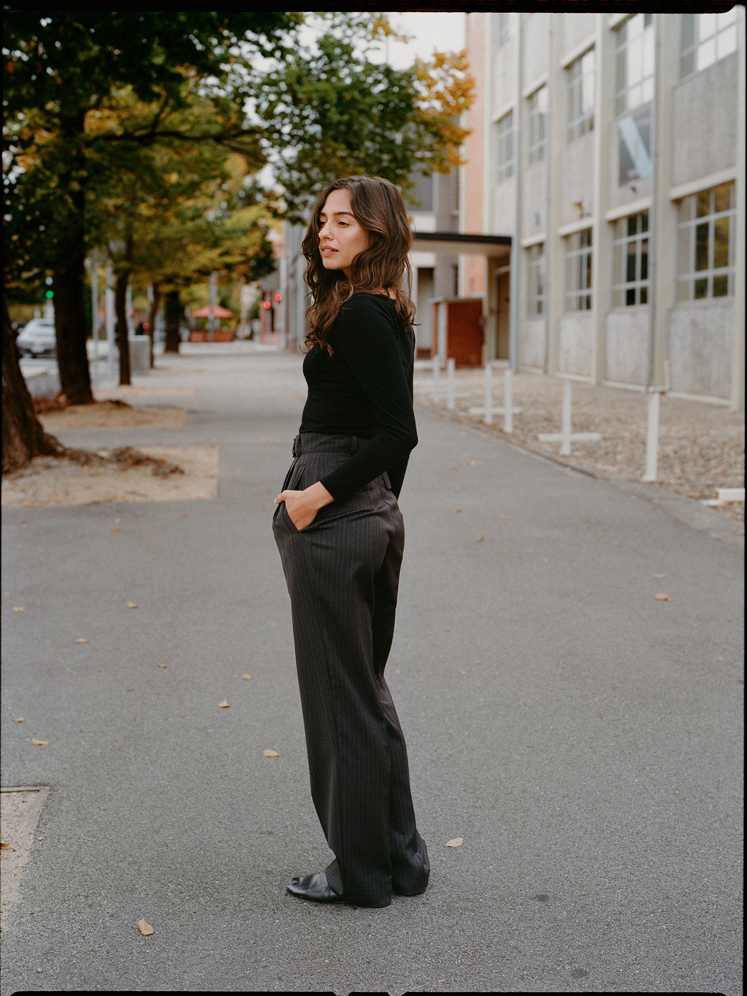 Laina Australian Black Merino Boatneck Top