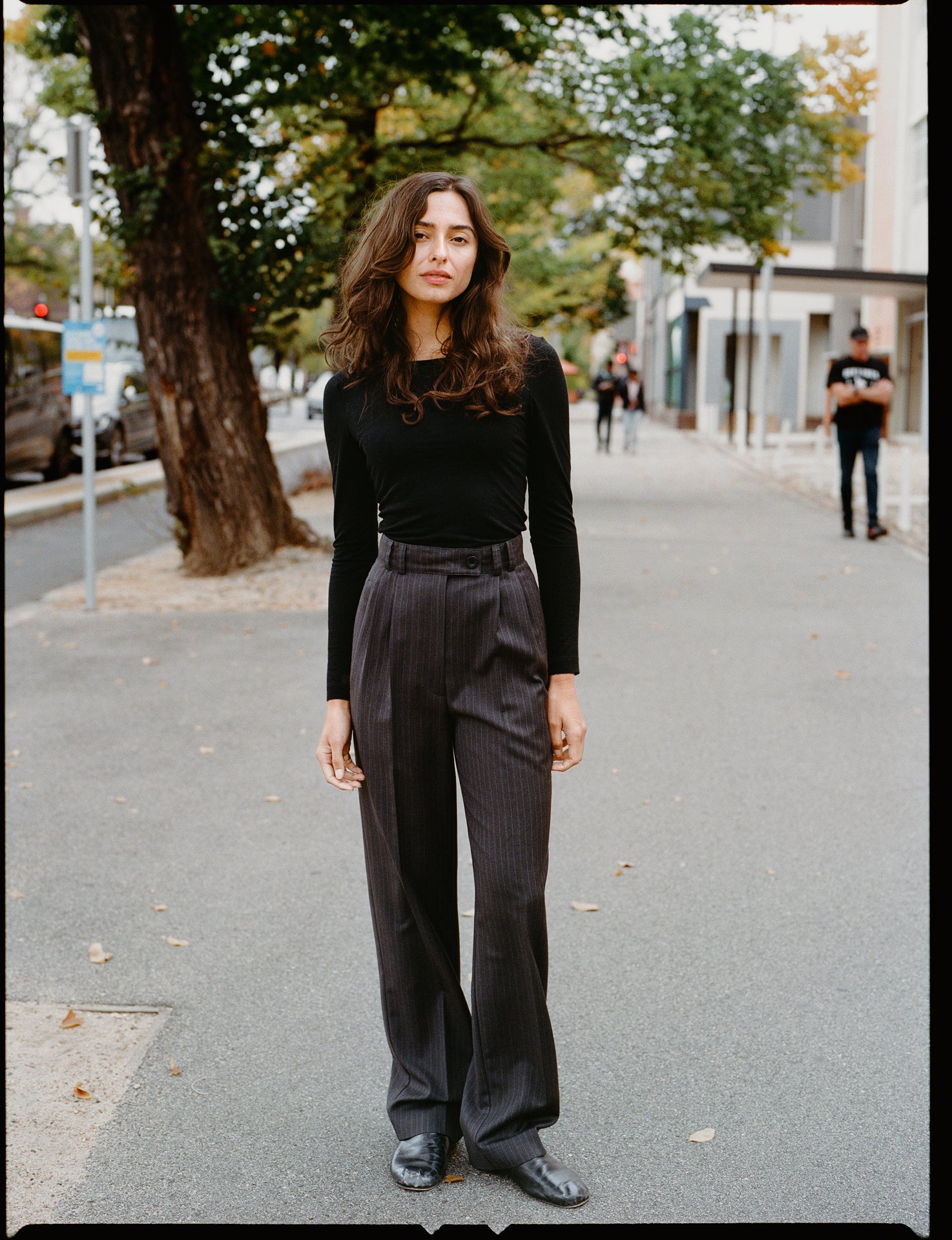 Recently Back in Stock - Laina Australian Black Merino Boatneck Top