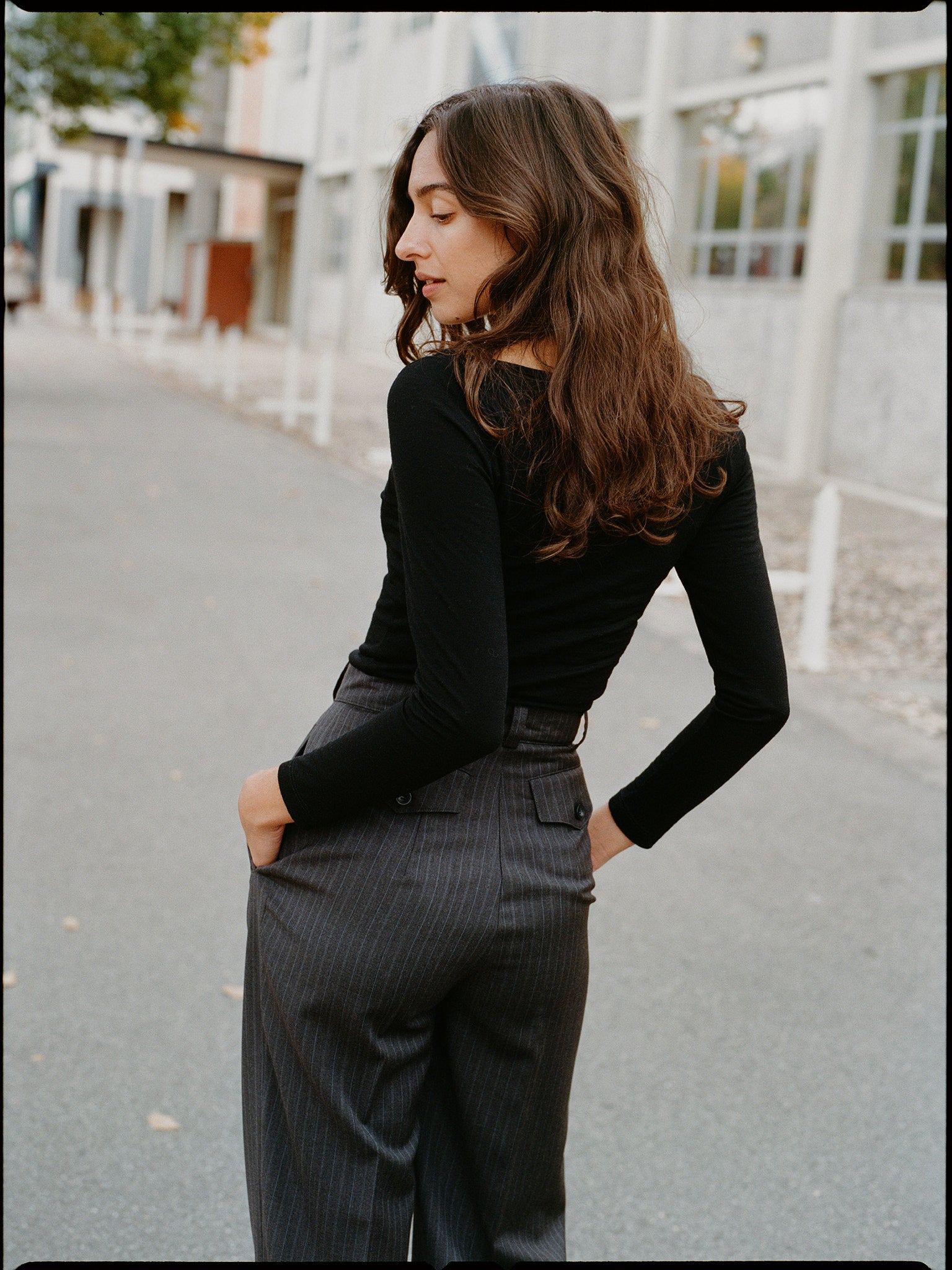 Recently Back in Stock - Laina Australian Black Merino Boatneck Top