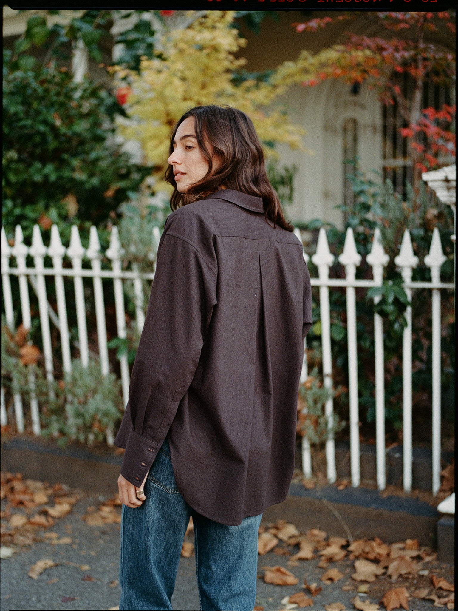 Pre Order - Artist Chocolate Seersucker Japanese Cotton Shirt