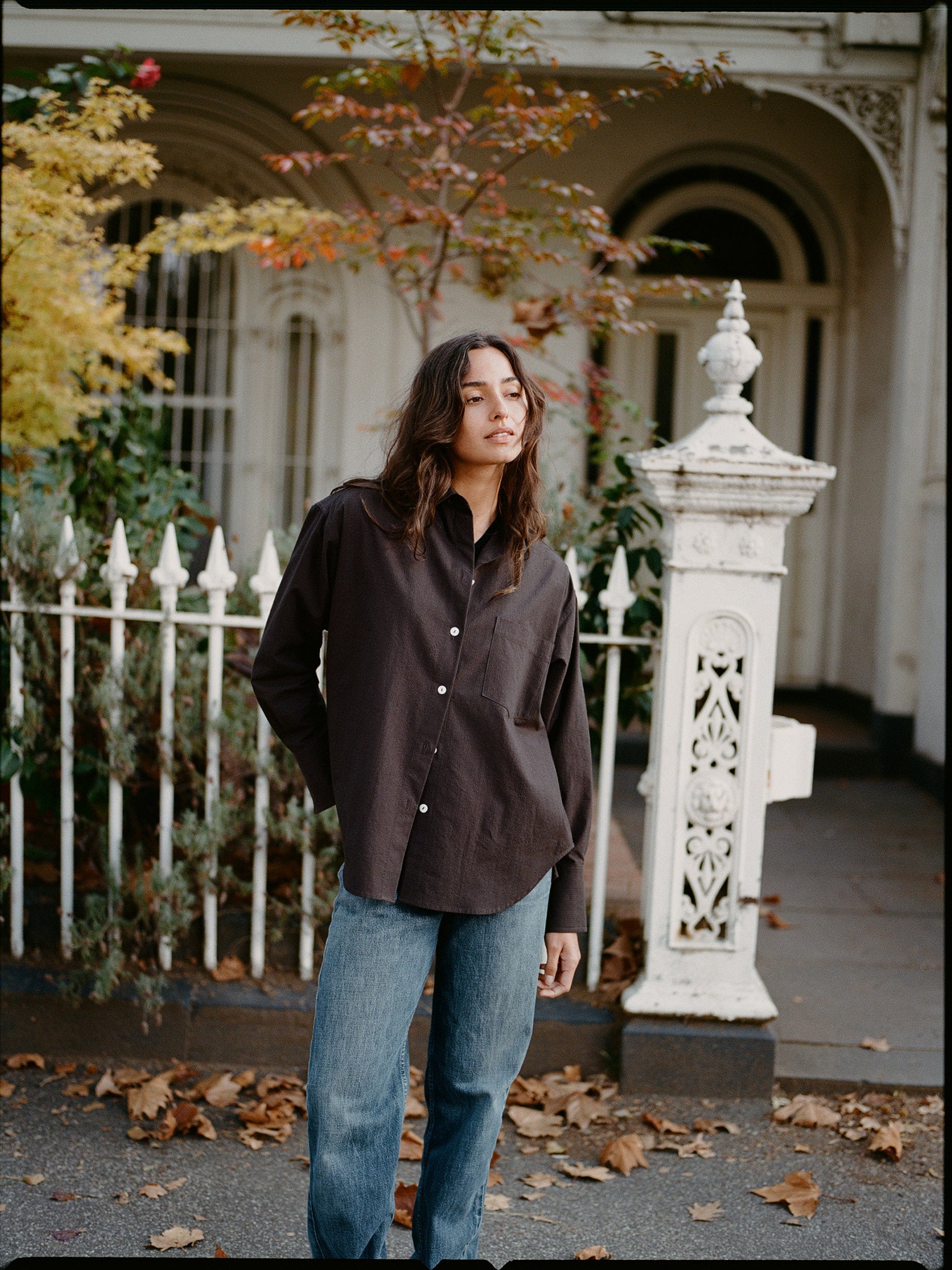 Pre Order - Artist Chocolate Seersucker Japanese Cotton Shirt