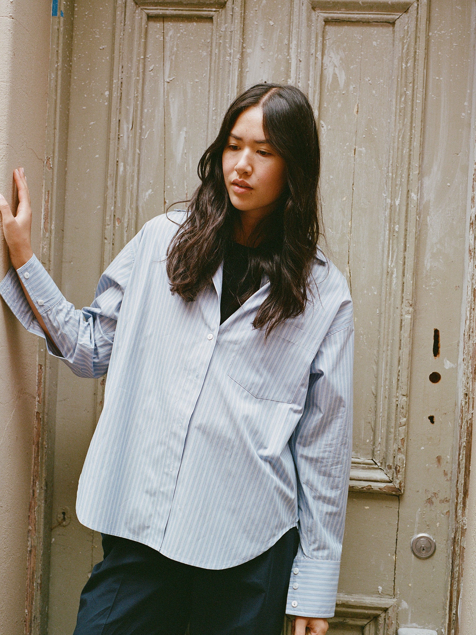 Artist Japanese Blue Cotton Shirt