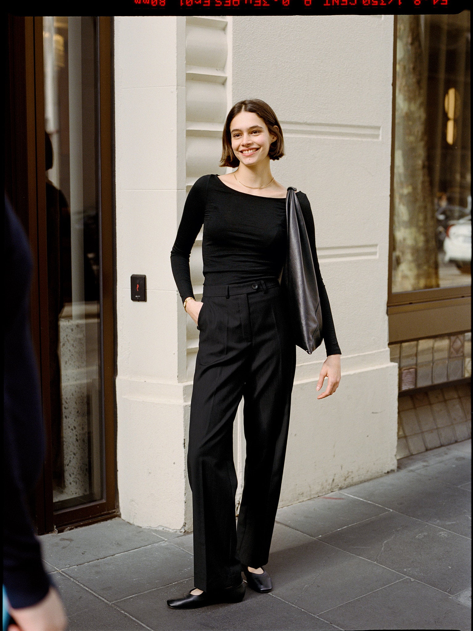 Agnes Japanese Black Wool Twill Pants