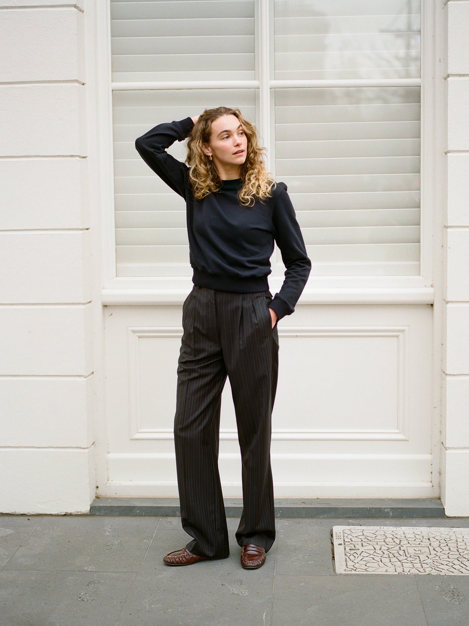 Limited Edition - Yu Italian Charcoal Stripe Wool Pants