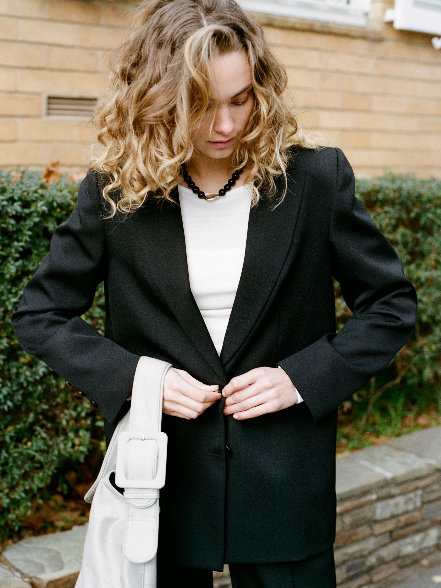 Recently Back in Stock - Luc Black Japanese Wool Twill Ciggie Pants