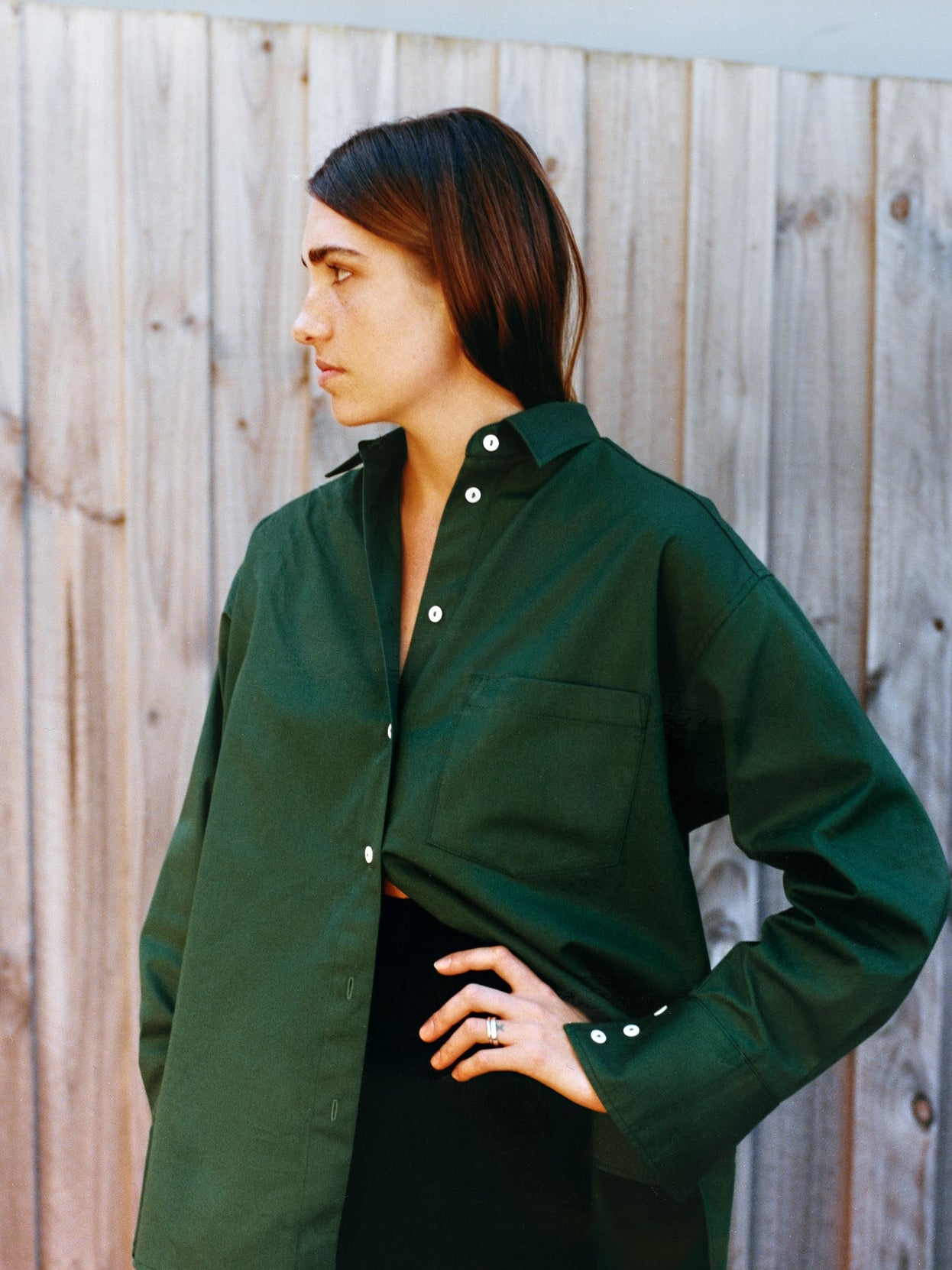 Recently in Stock - Limited Edition Artist Green Japanese Cotton Mid-Weight Twill Shirt