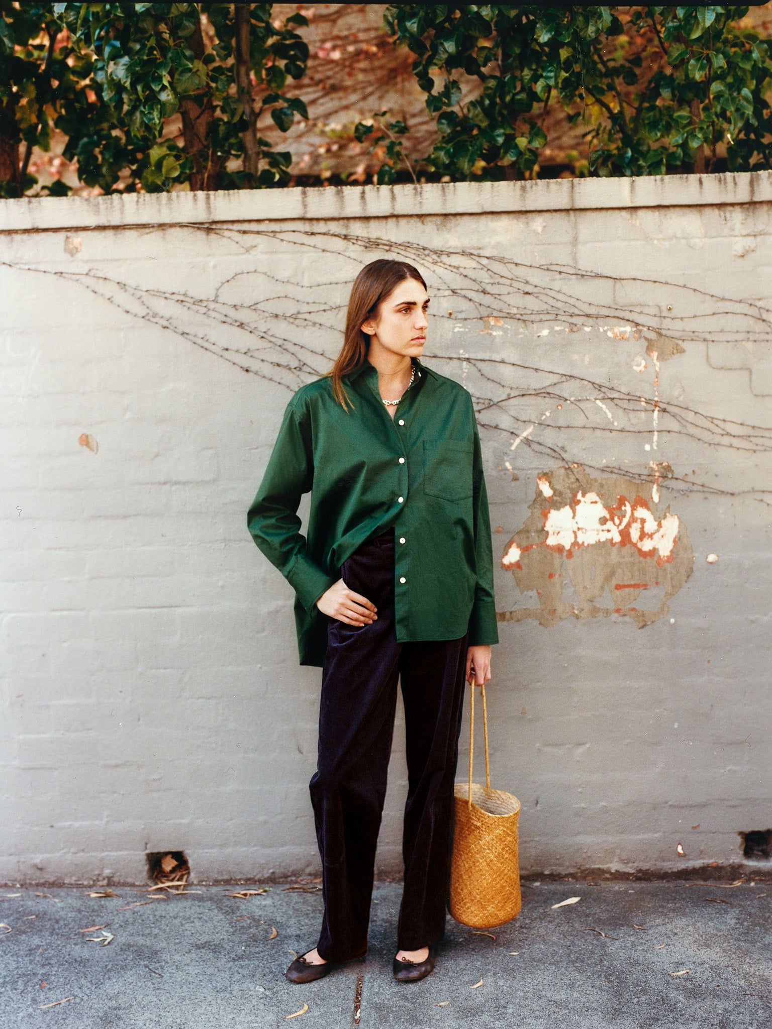 Pre-Order Artist Green Japanese Cotton Mid-Weight Twill Shirt