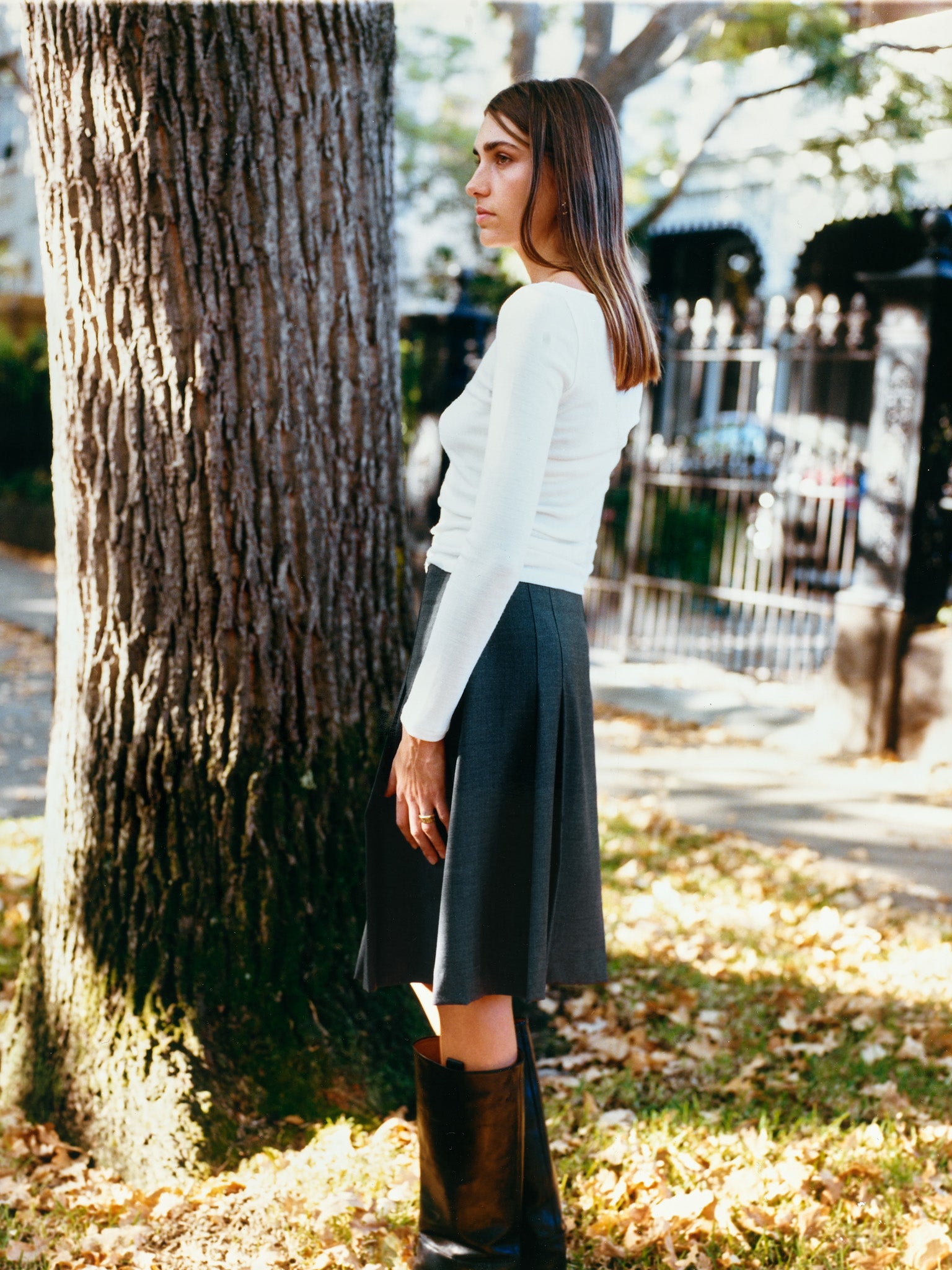 Recently in Stock - Laina Australian Cream Rib Merino Boatneck Top