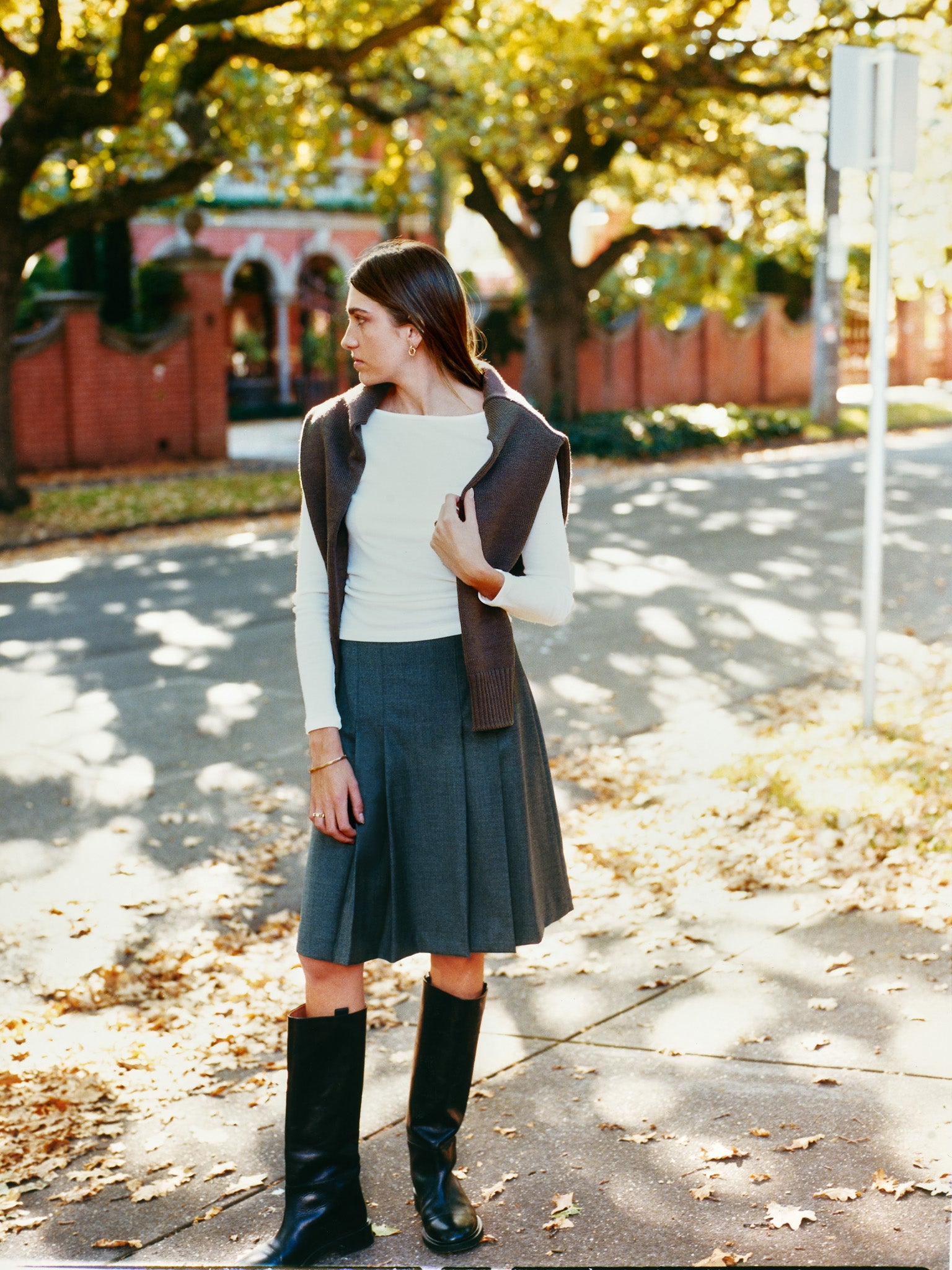 Recently in Stock - Laina Australian Cream Rib Merino Boatneck Top