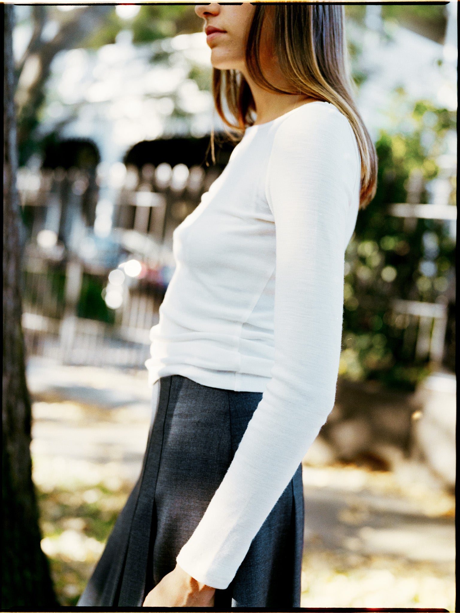 Pre-Order Marlee Fine Wool Charcoal Pleat Skirt