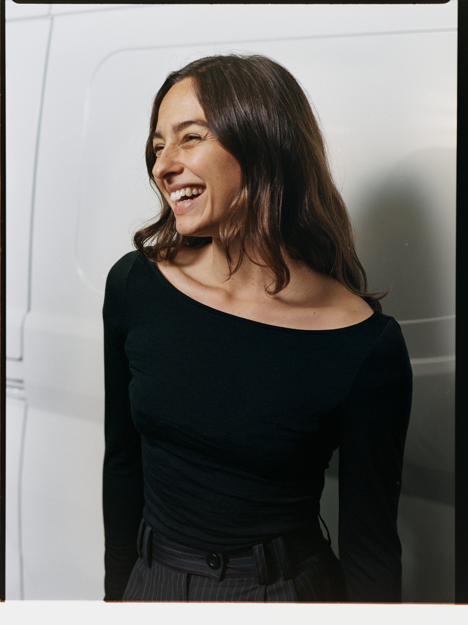 Pre-Order Laina Australian Black Merino Boatneck Top