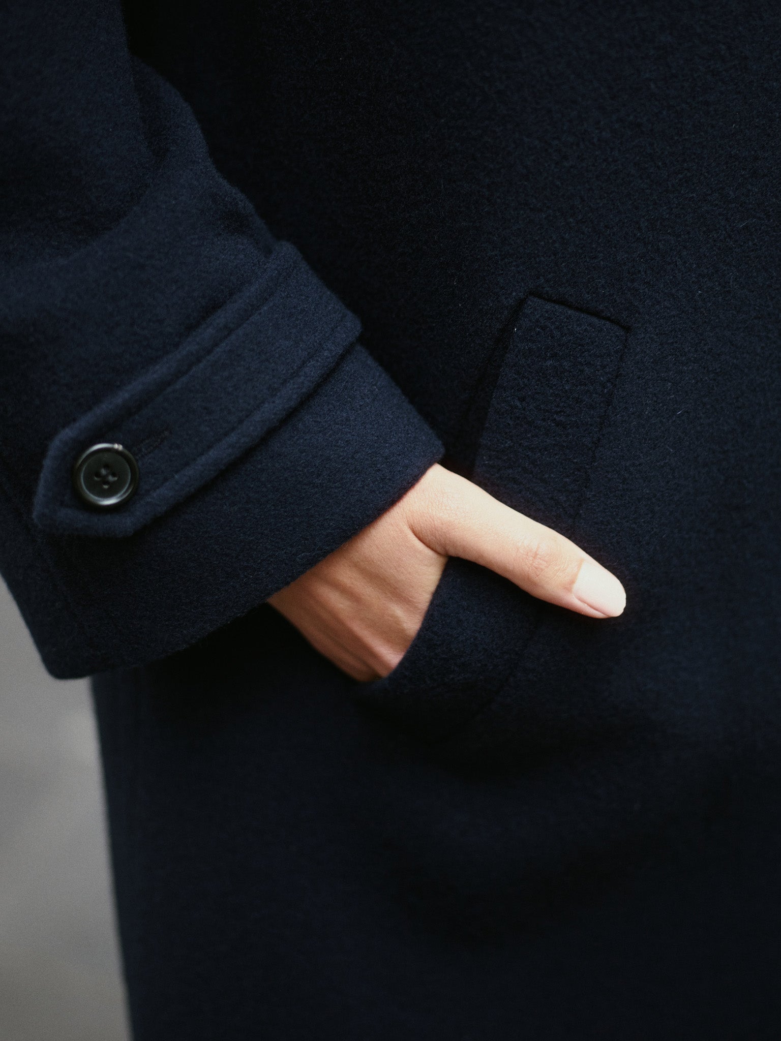 Recently in Stock Lui Navy Japanese Wool Coat