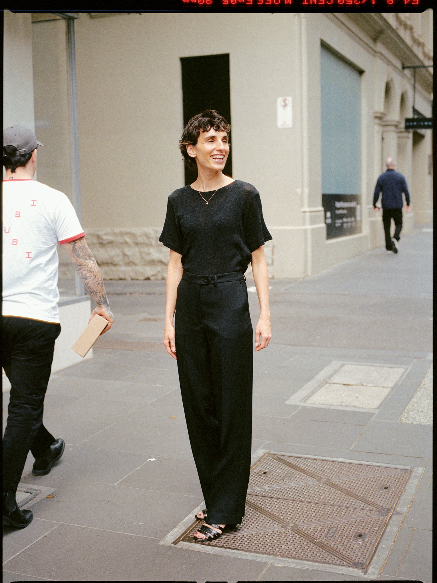 Agnes Japanese Black Wool Twill Pants