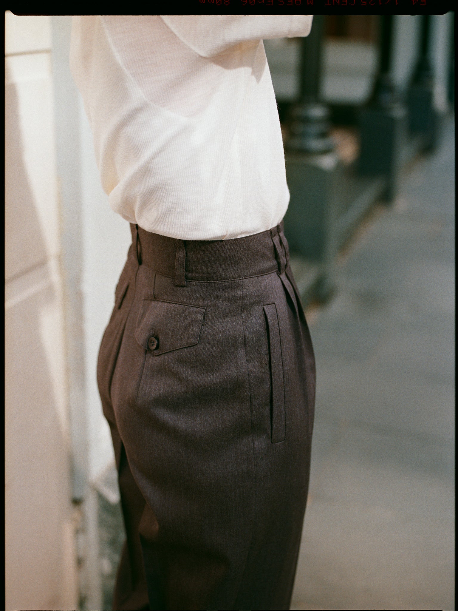 Yu Tailored Brown Japanese Twill Wool Pants