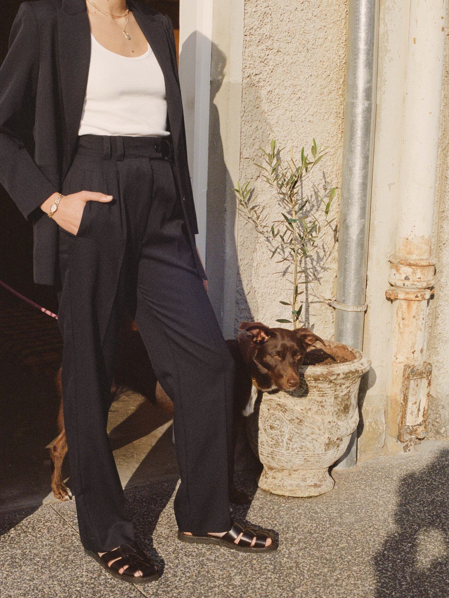 Yu Tailored Navy Japanese Twill Wool Pants