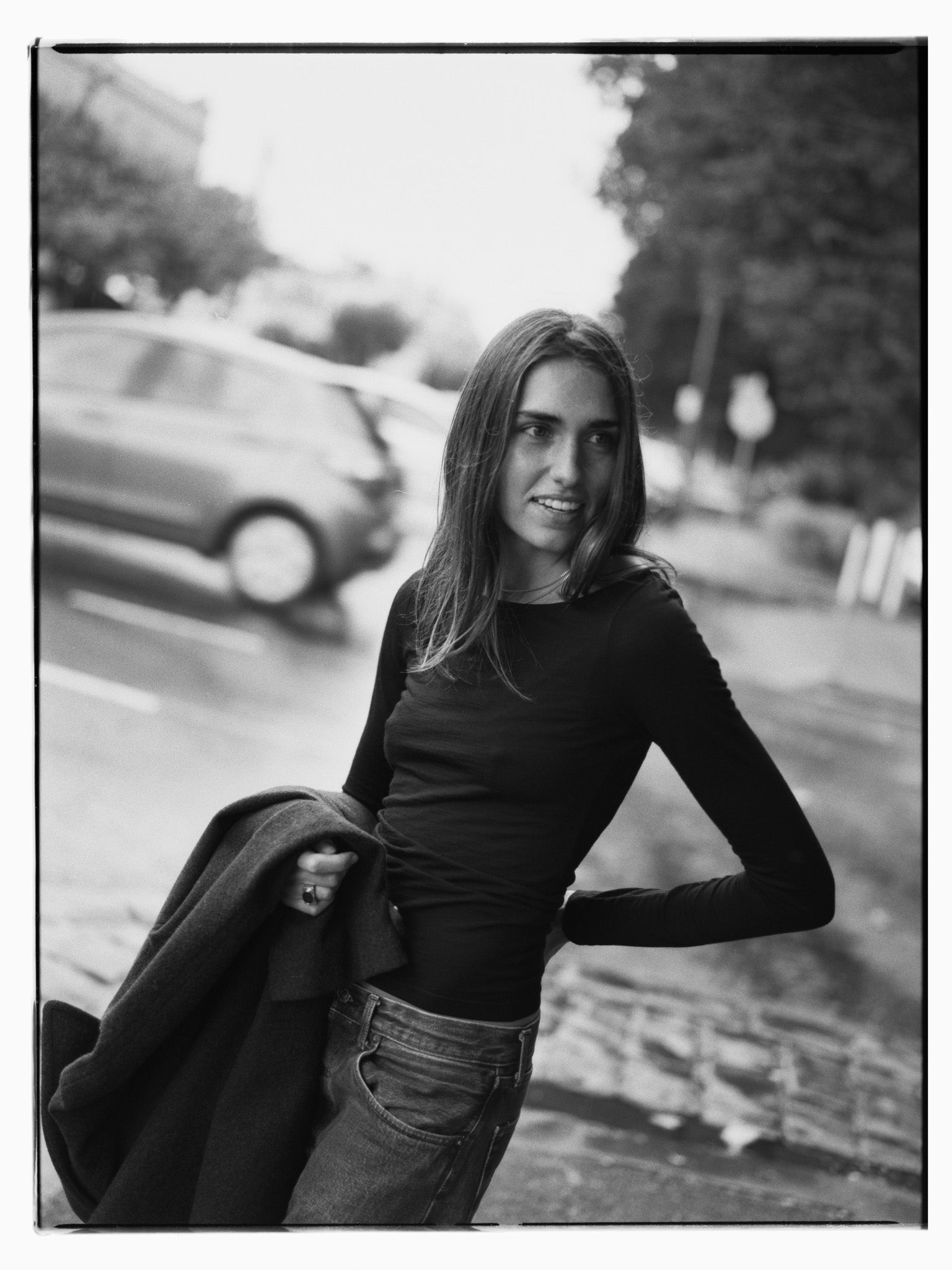 Laina Australian Black Merino Boatneck Top