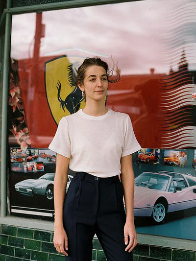 Recently Back in Stock - Jim Fine Cream Australian Merino Rib T