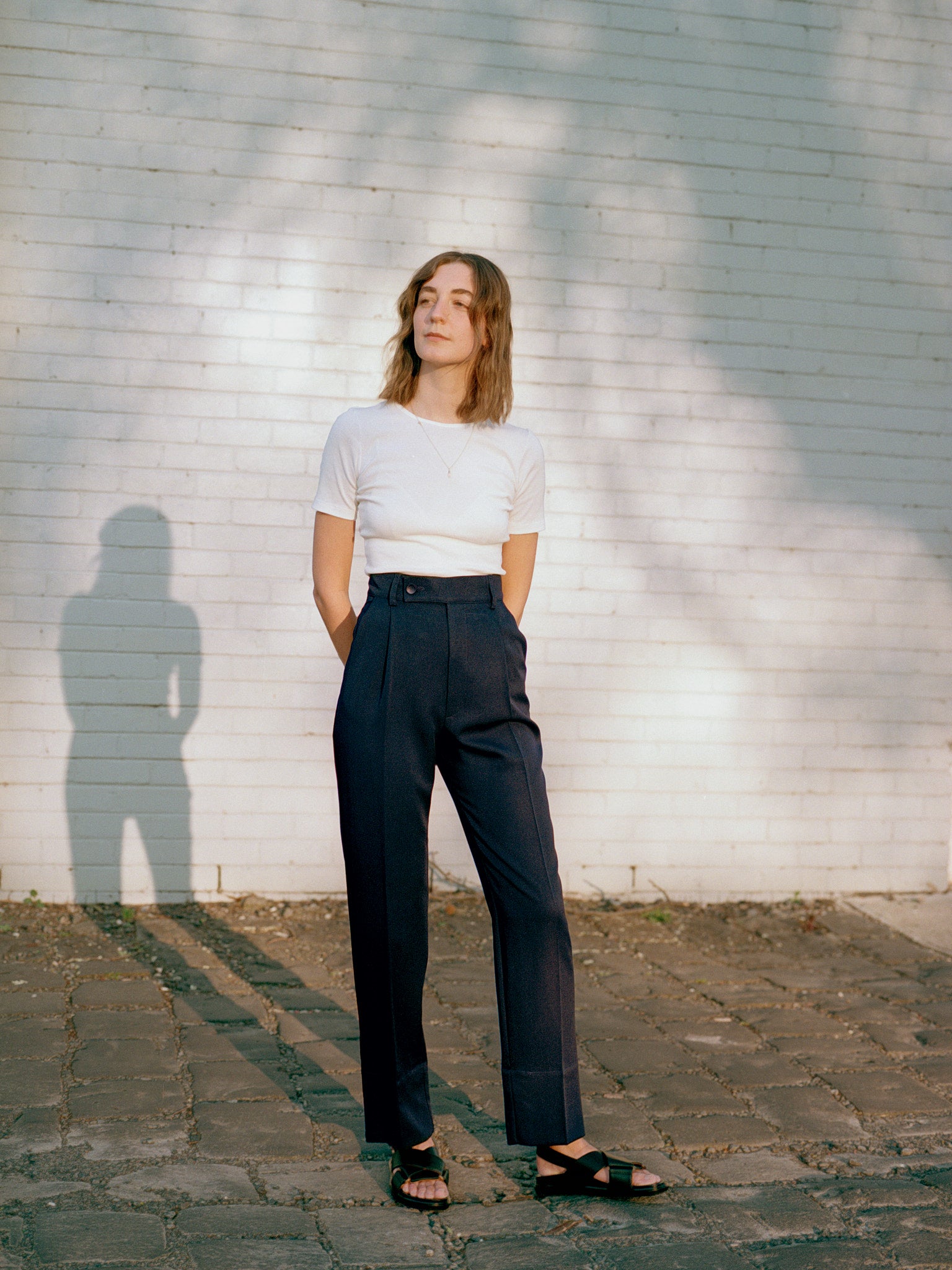 Recently Back in Stock - Kate Navy Japanese Twill Wool Pants