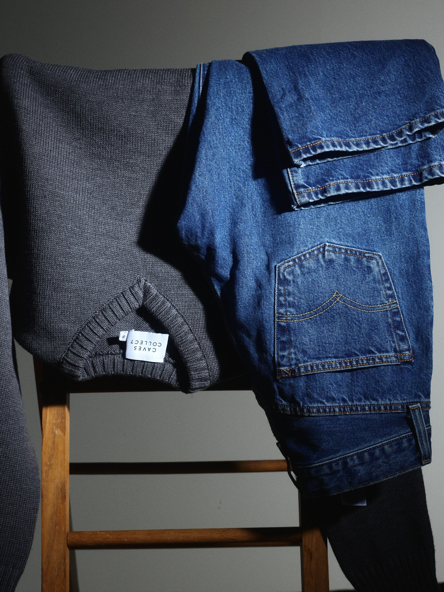 Recently Back in Stock - Jonny Italian Merino Grey Knit