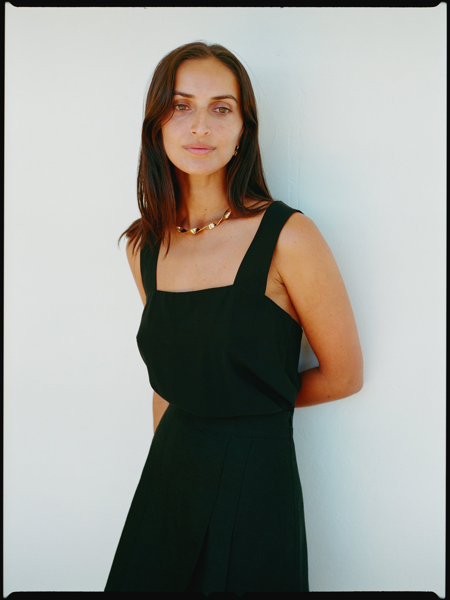 Recently Back in Stock - Clara Black Italian Silk Top