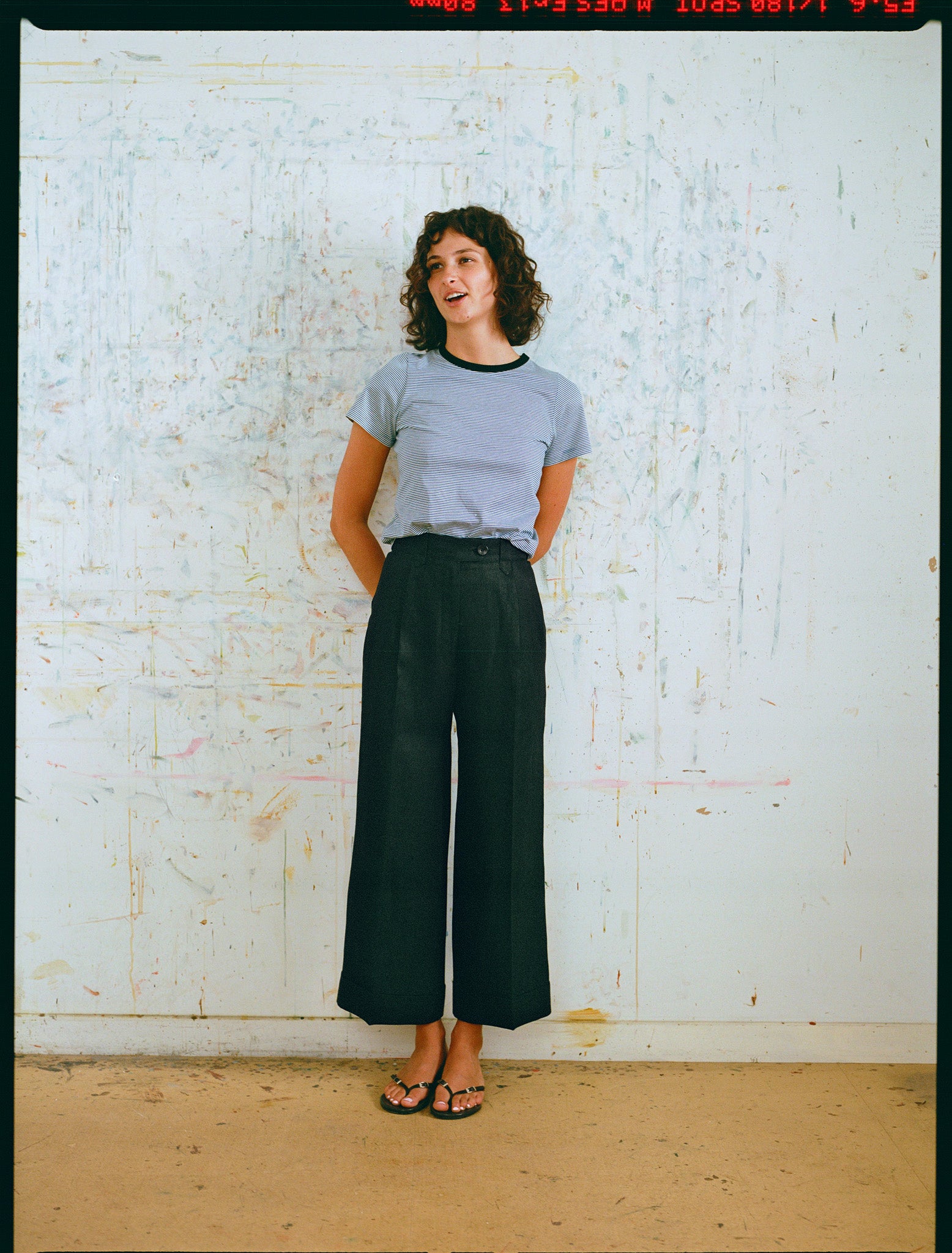 Ines Black Japanese Linen Pants