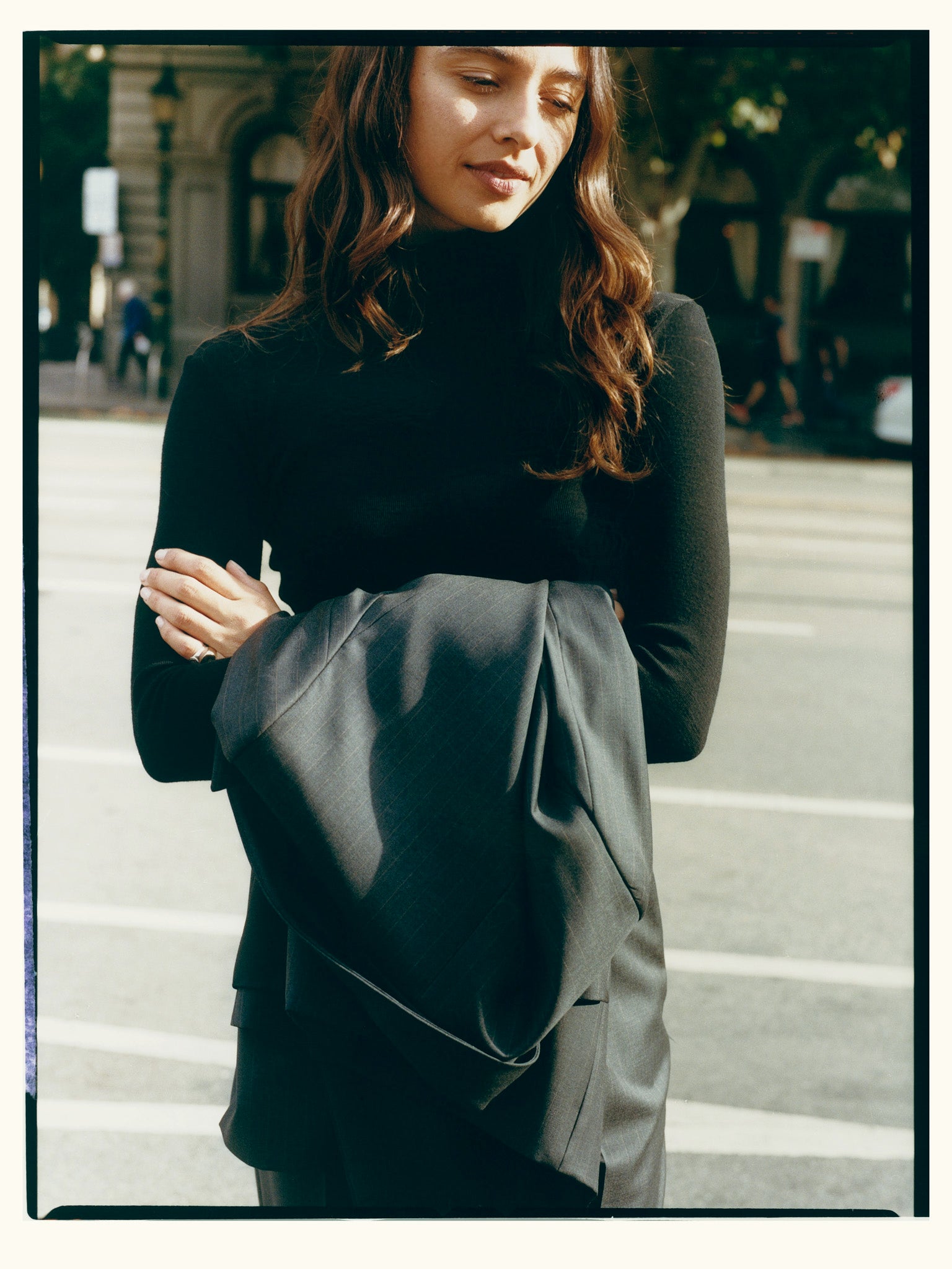 Recently in Stock - Lena Australian Black Merino Rib Skivvy