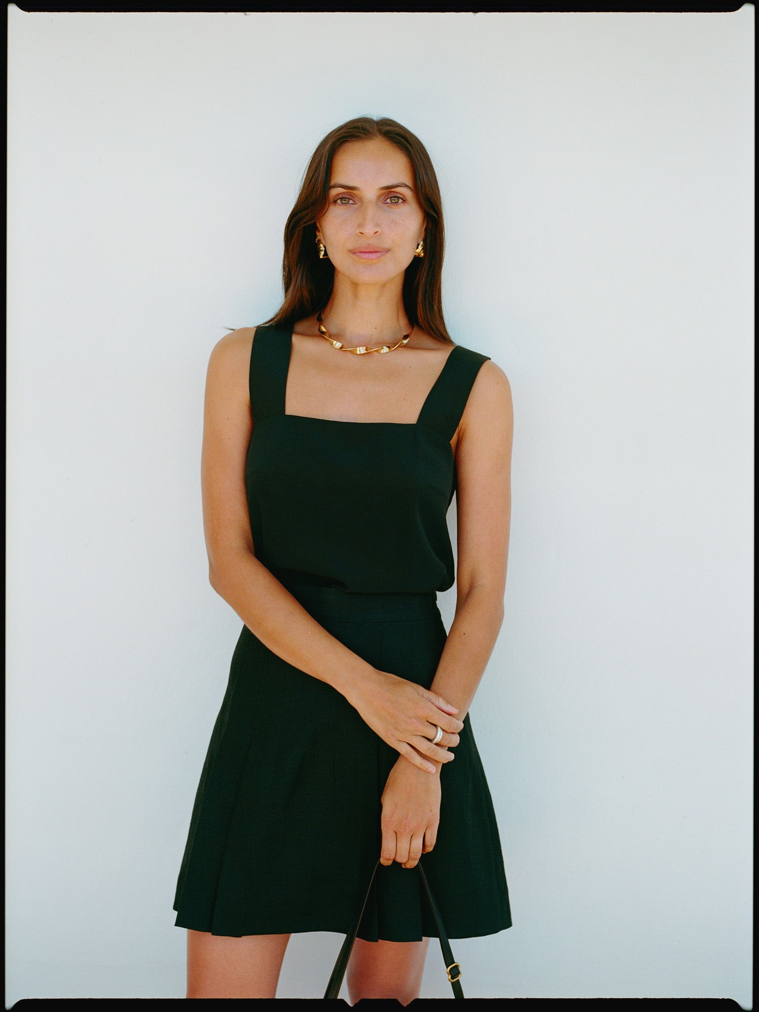 Jane Black Japanese Linen Pleated Skirt