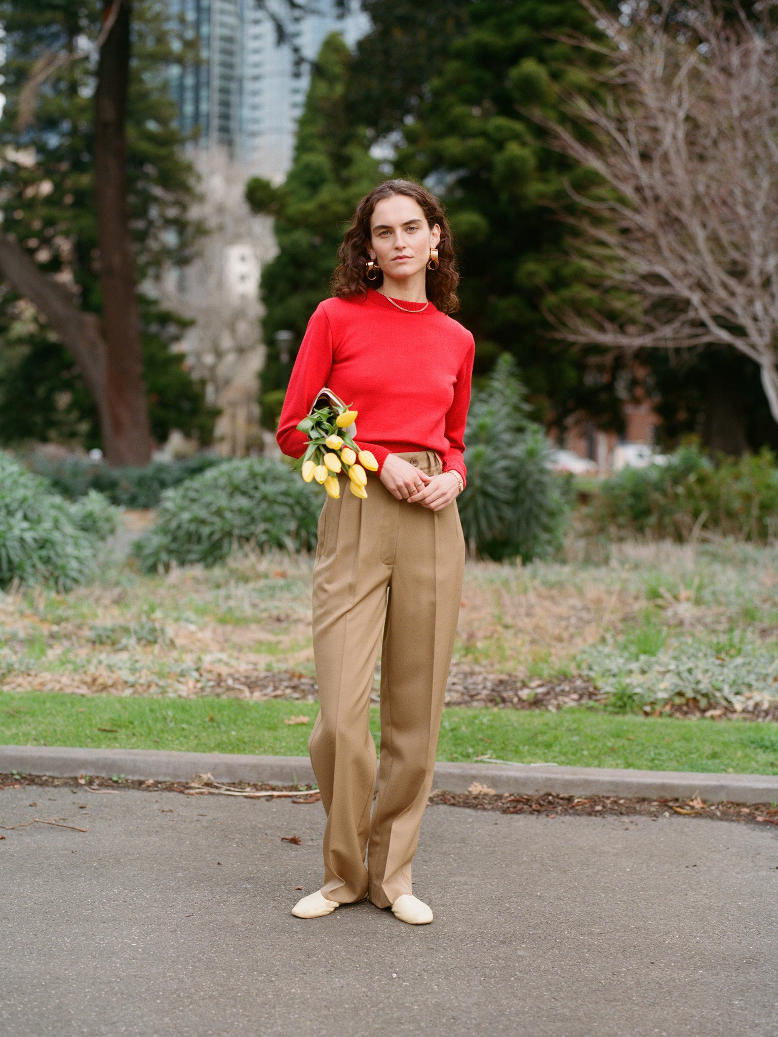 Yu Tailored Twill Oak Japanese Wool Pants