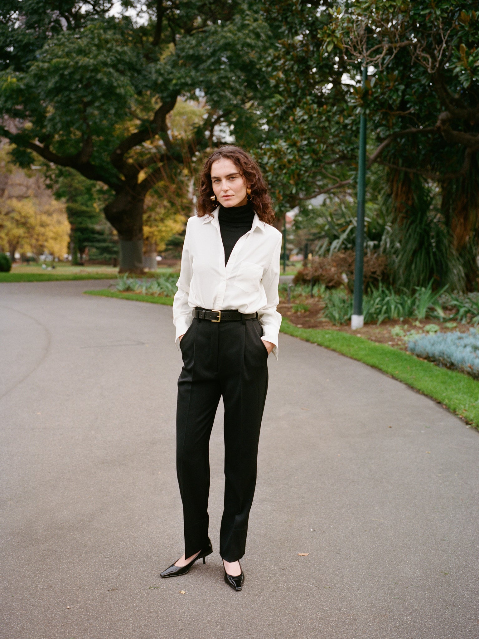Recently Back in Stock - Kate Black Japanese Twill Wool Pants