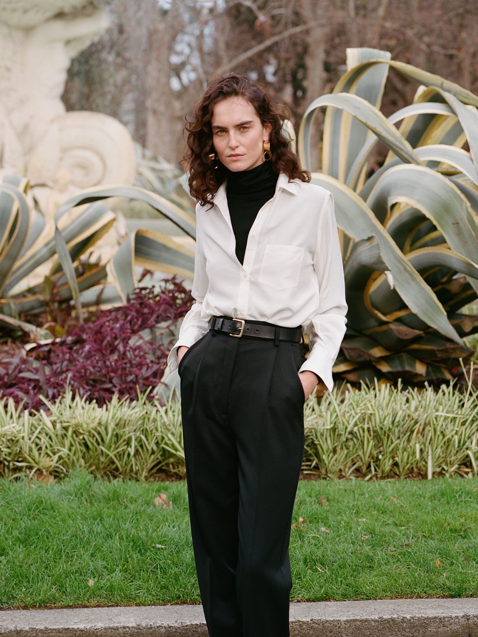 Luc Black Japanese Wool Twill Ciggie Pants