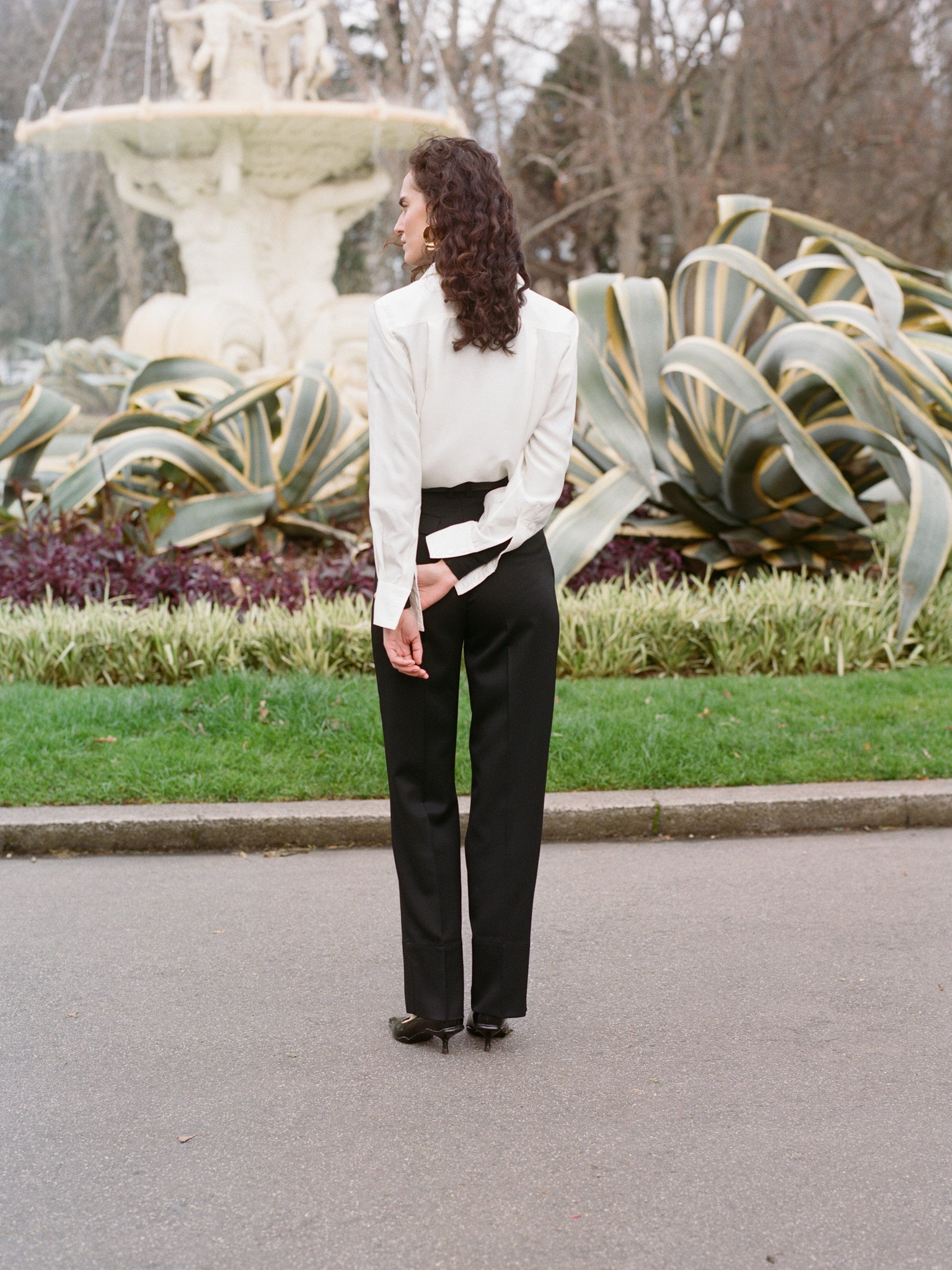 Recently Back in Stock - Kate Black Japanese Twill Wool Pants