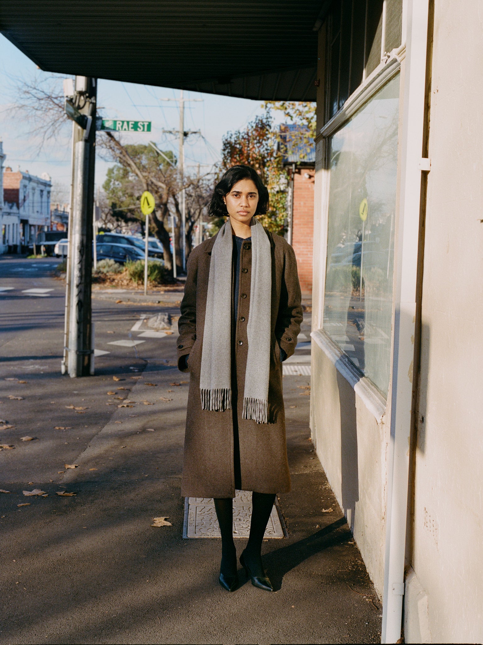 Lainee Italian Grey Cashmere Scarf
