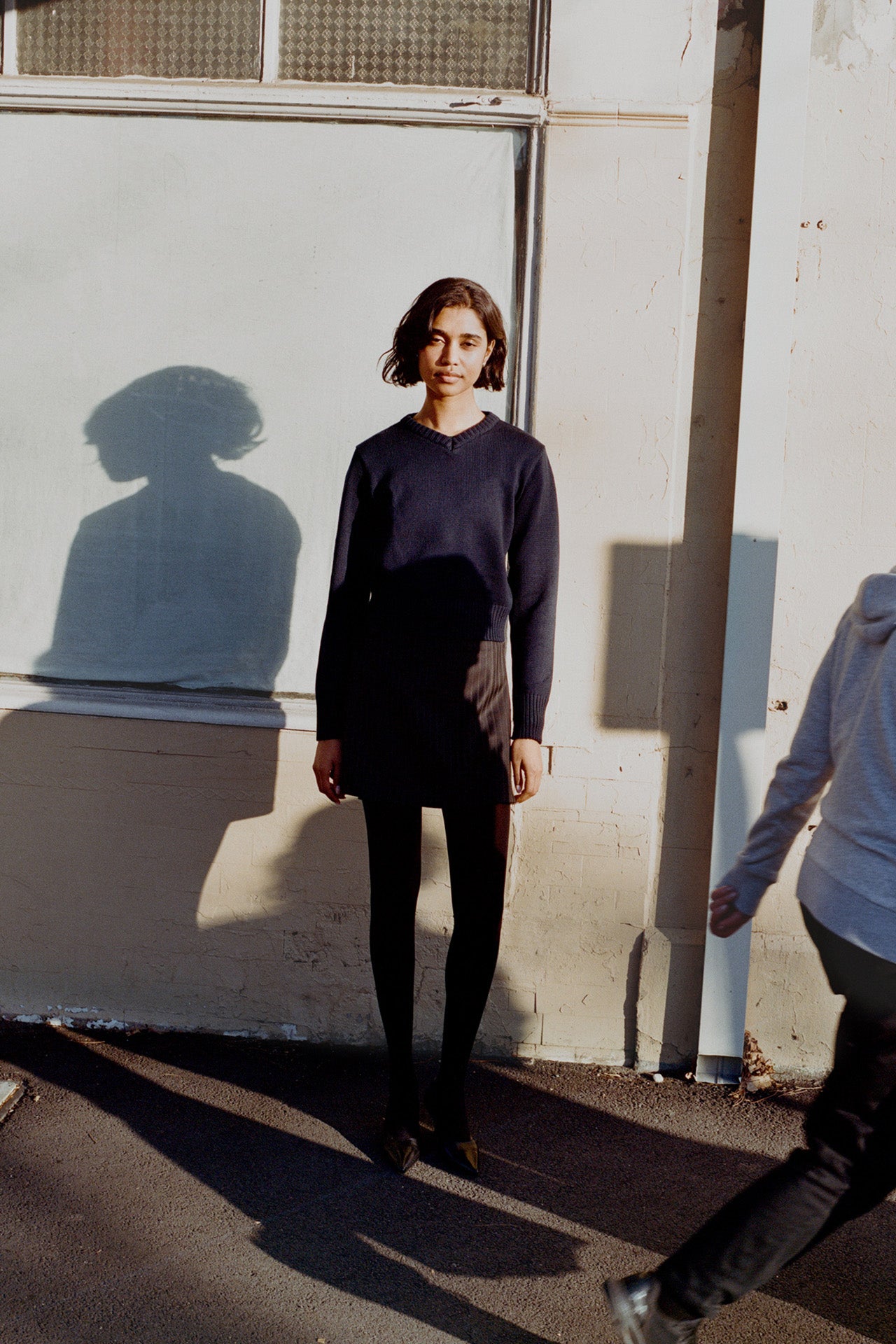 Jonny Navy Italian Wool V Knit