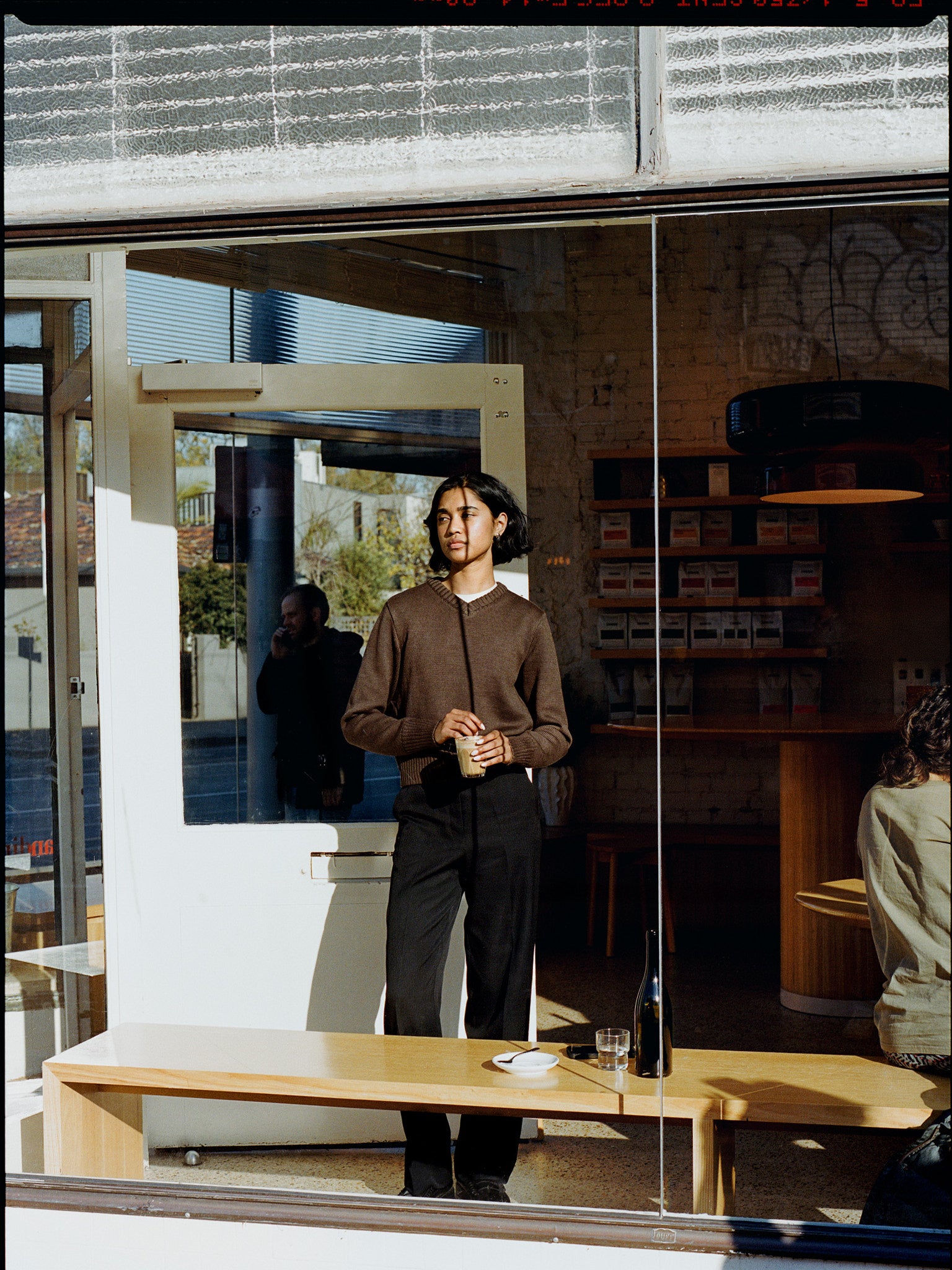 Jonny Walnut Italian Merino V Knit