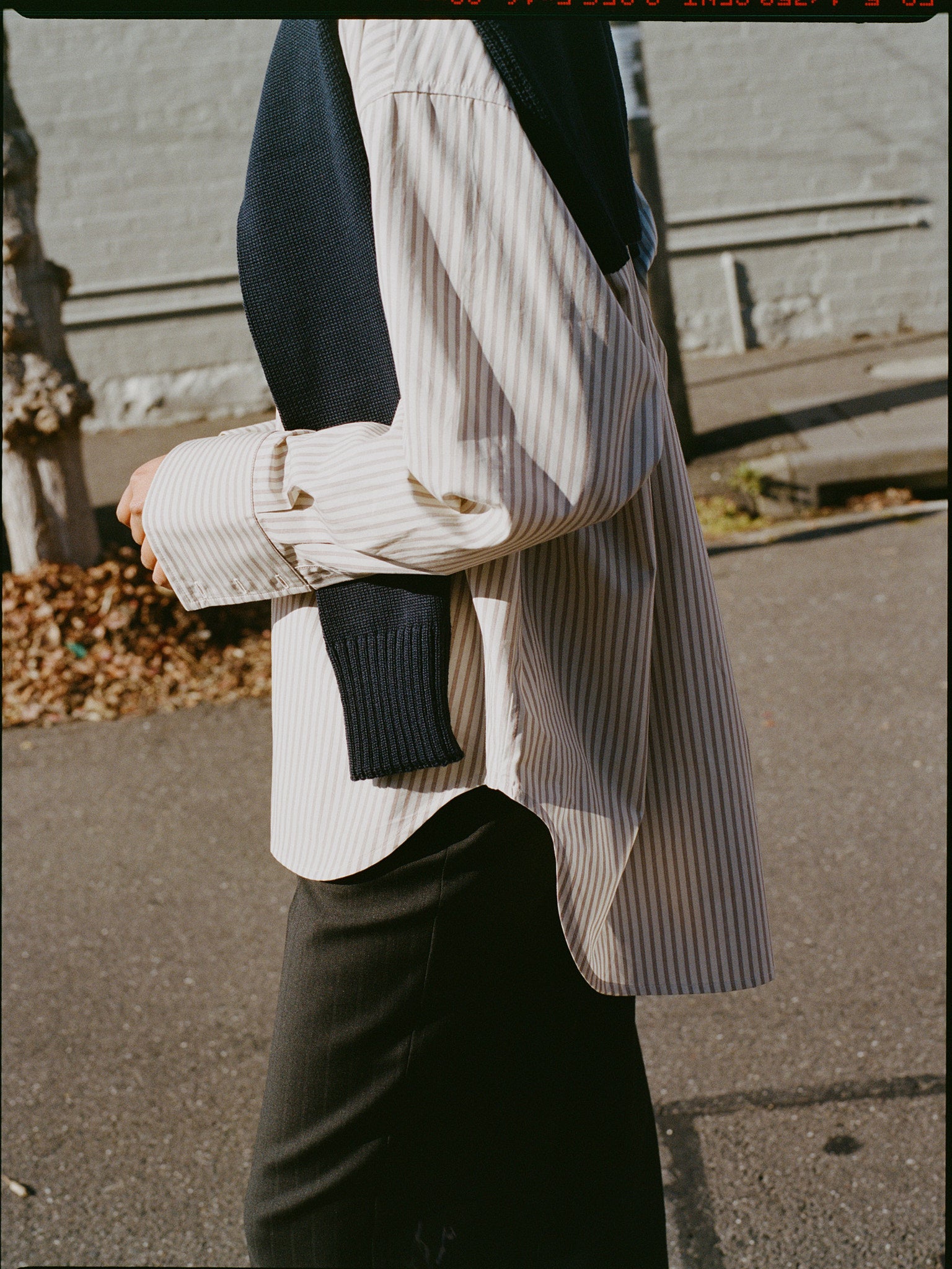 Artist Japanese Latte Stripe Cotton Shirt