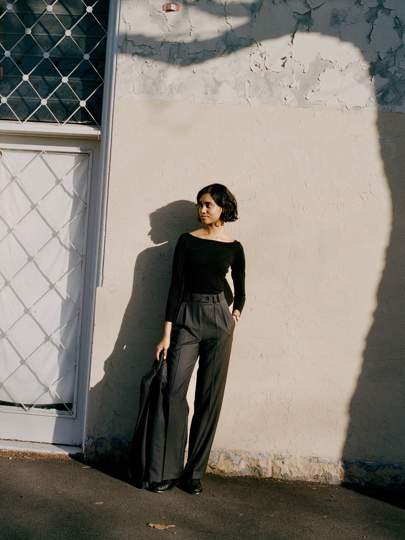 Limited Edition - Yu Tailored Italian Charcoal Pinstripe Wool Pants