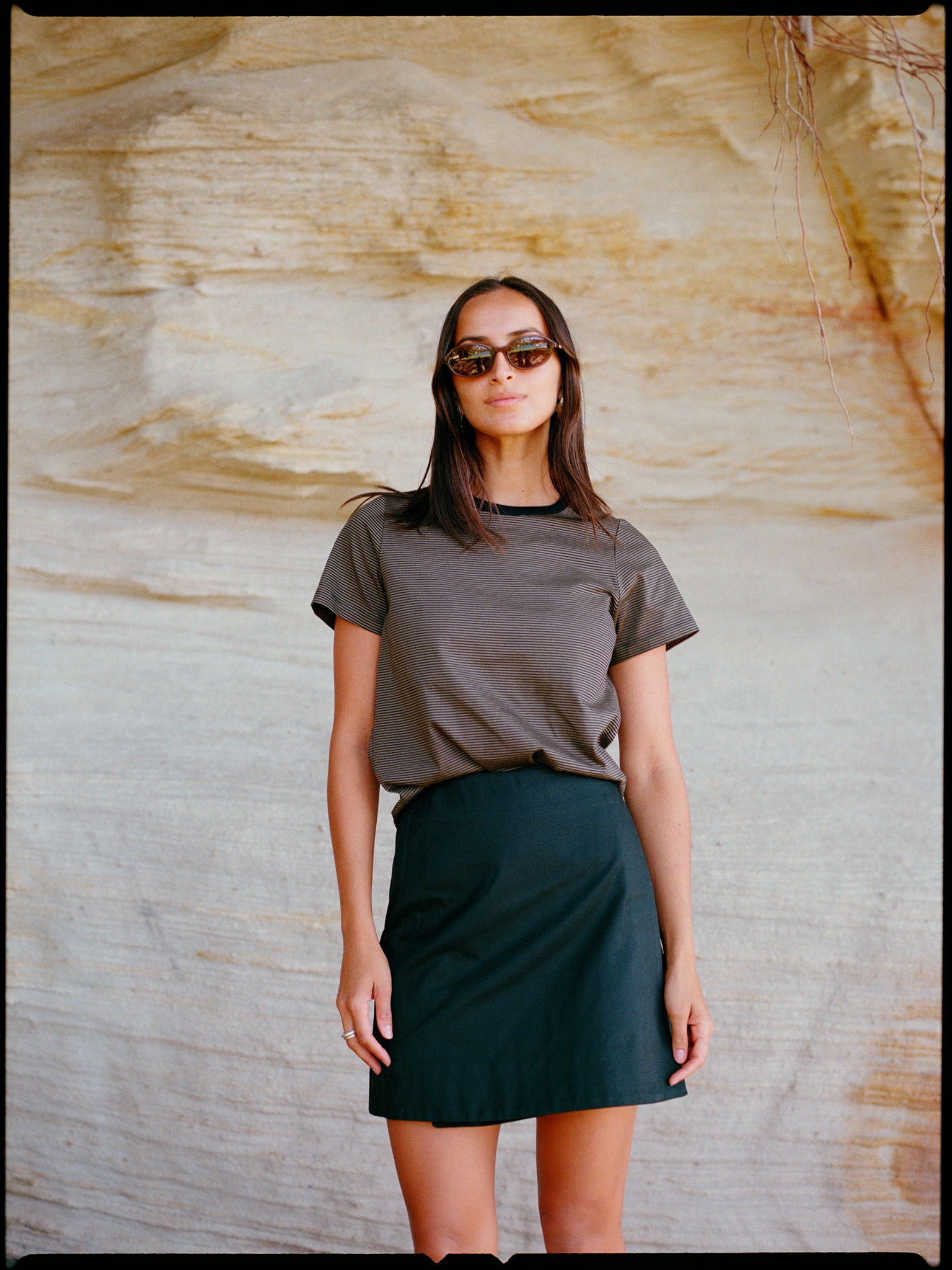 Jim Olive Stripe Cotton T