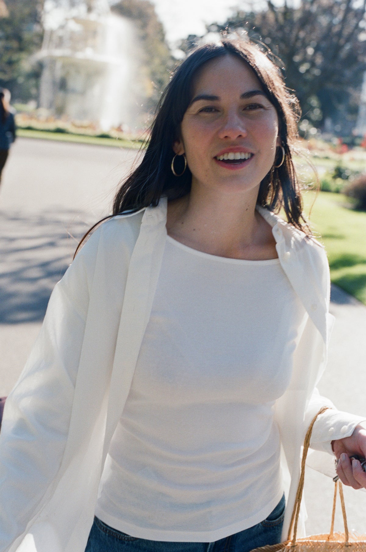 Laina Australian Cream Organic Cotton Boatneck Top
