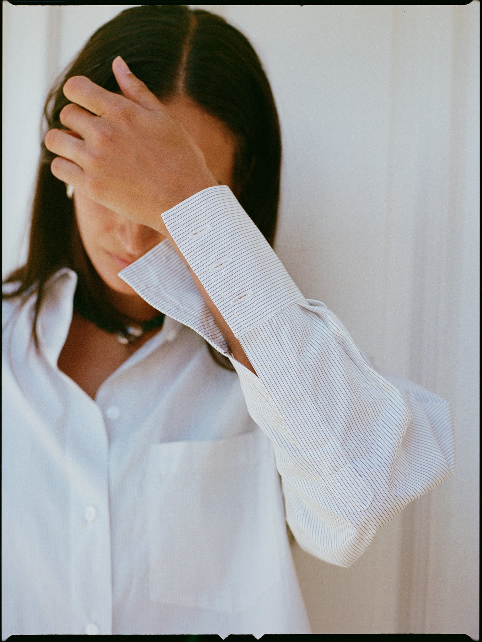 Recently in Stock - Artist Japanese White Pinstripe Cotton Shirt