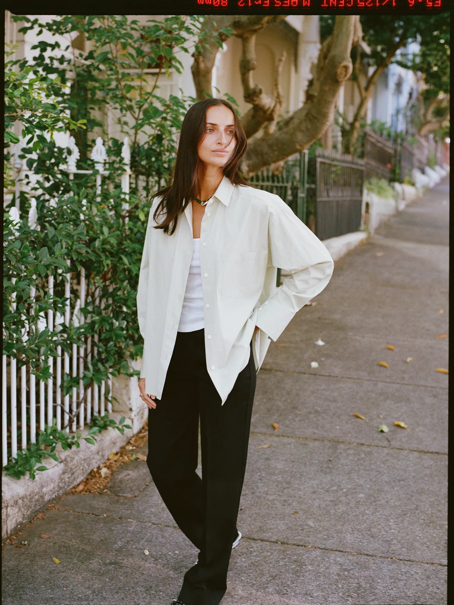 Artist Japanese Pistachio Stripe Cotton Shirt