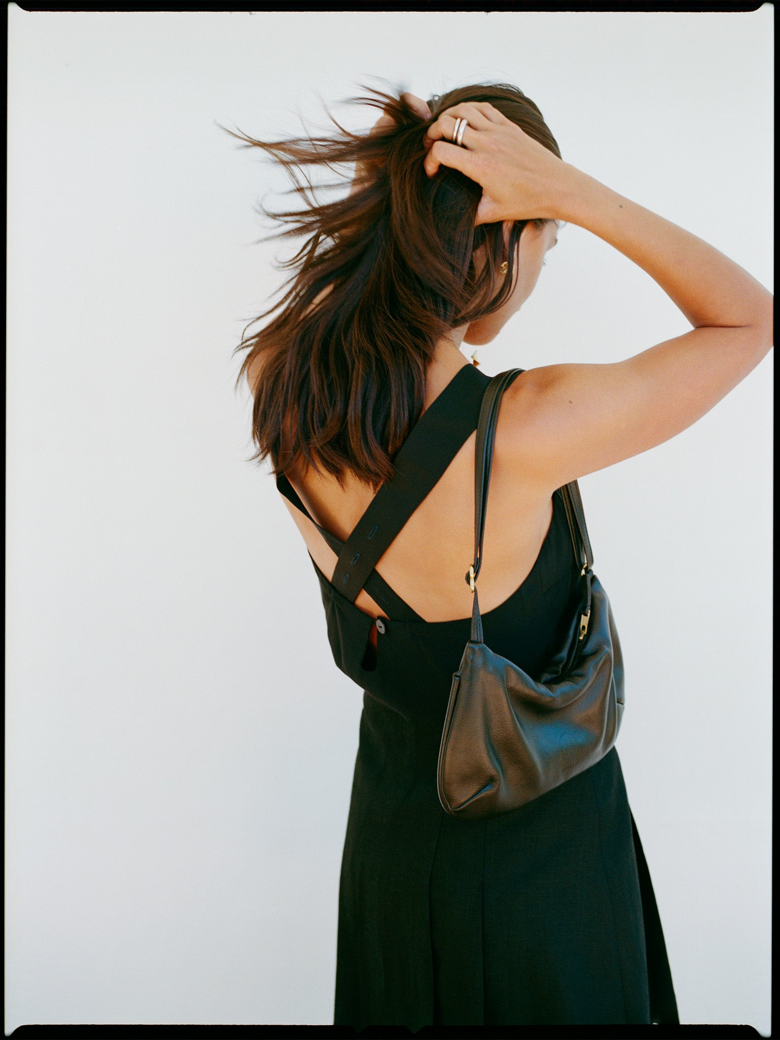 Recently Back in Stock - Clara Black Italian Silk Top