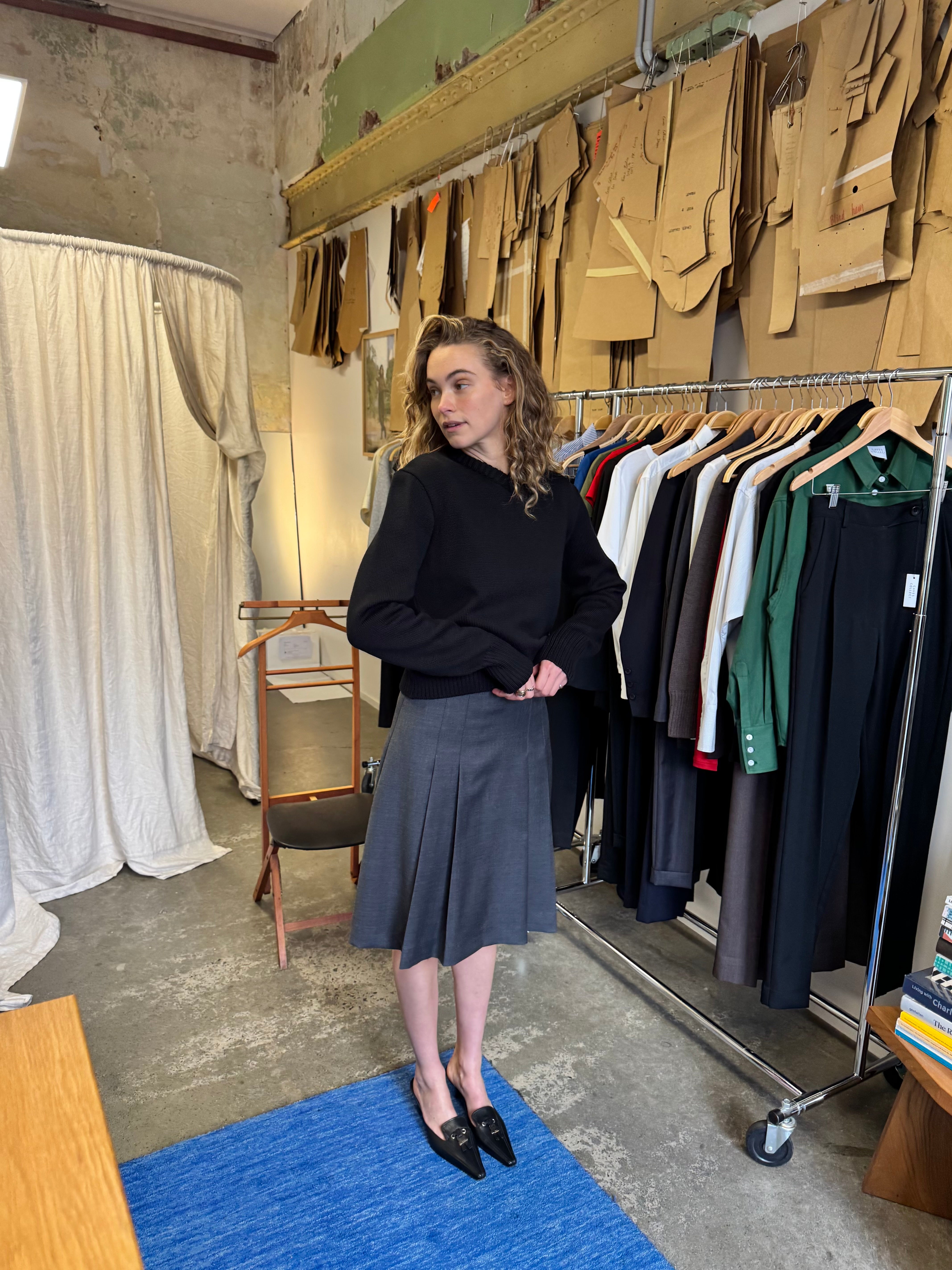 Recently in Stock - Jonny Italian Merino Black Knit