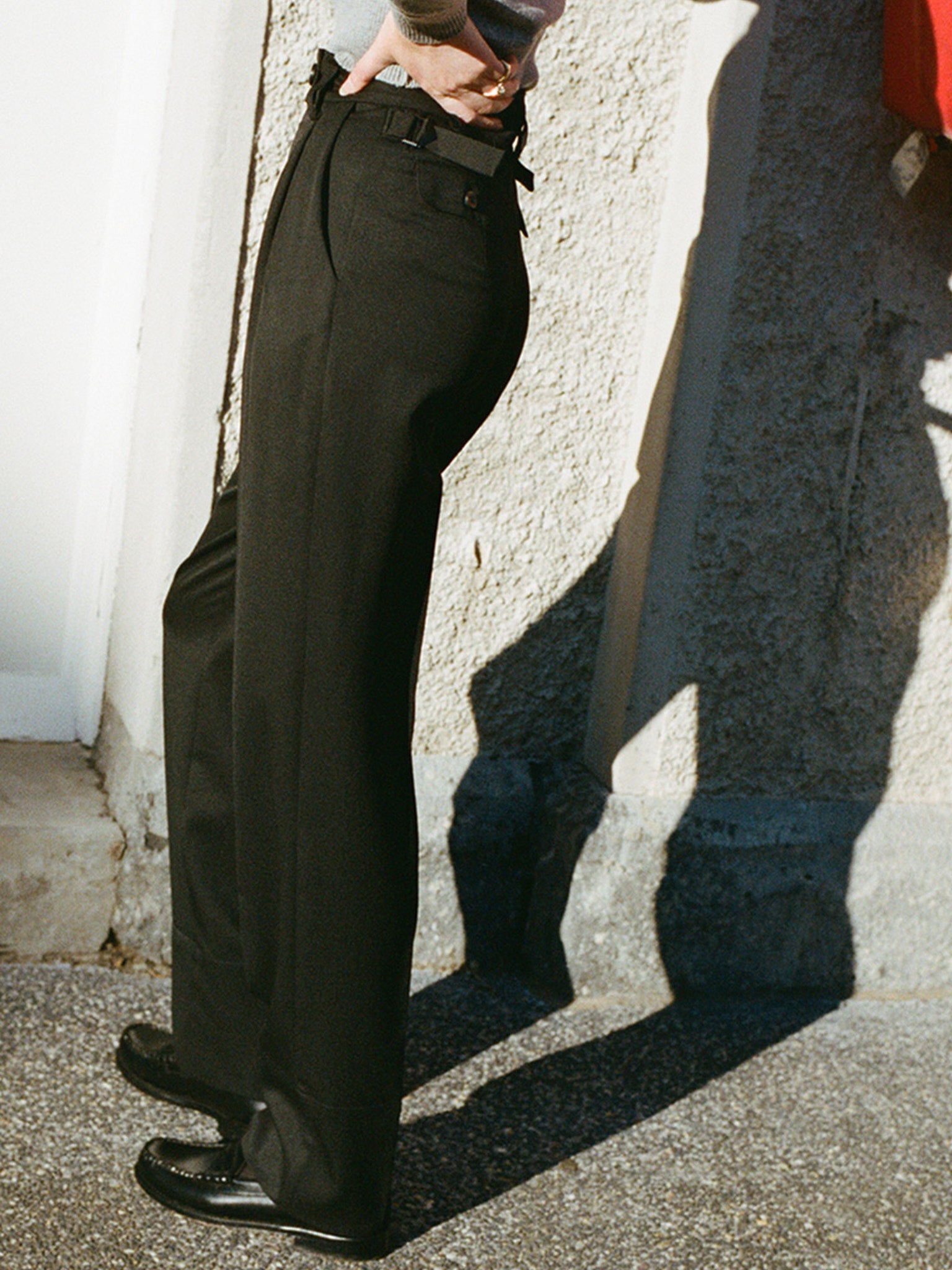 Recently Back in Stock - Kate Black Japanese Twill Wool Pants